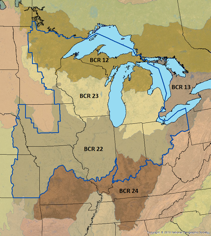 Upper Midwest BCR regions