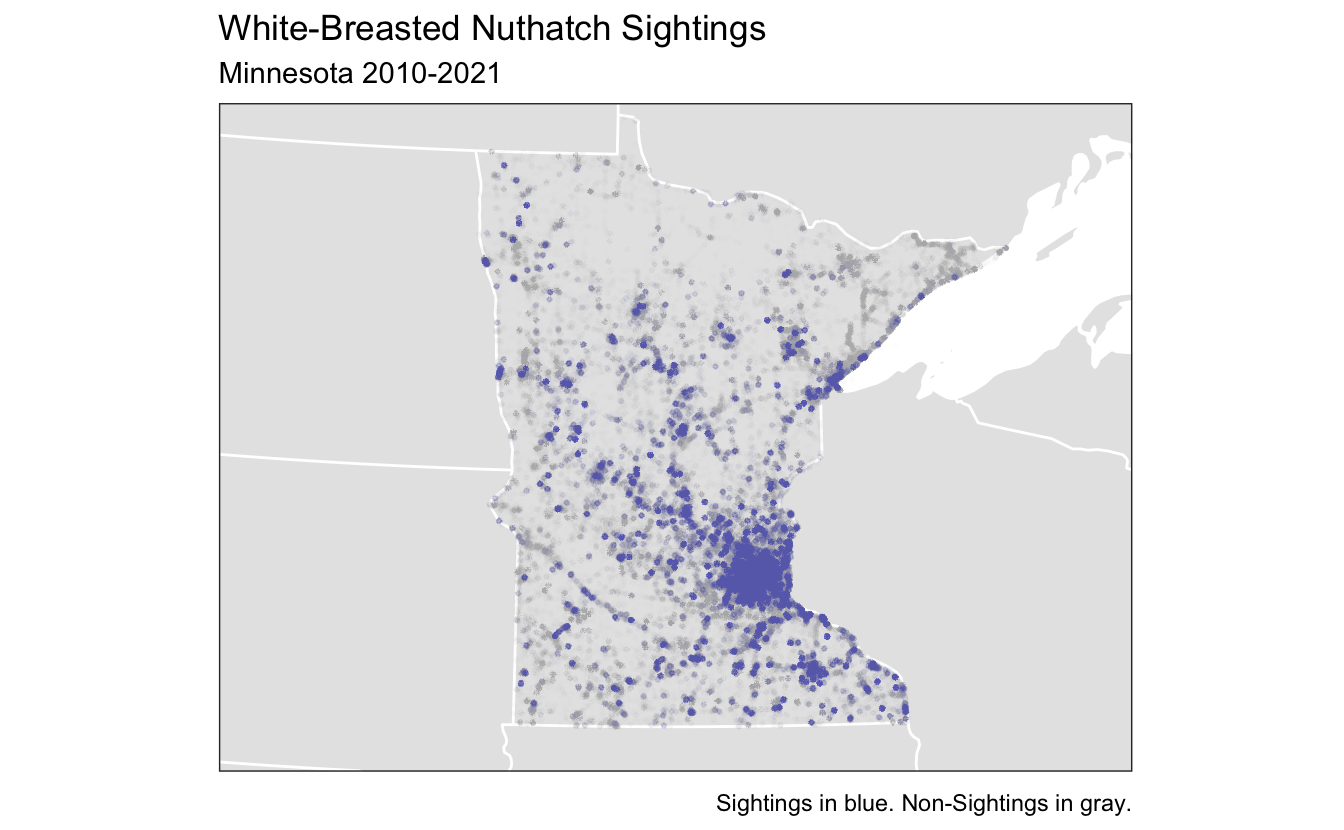 Figure 3: Map of Sightings