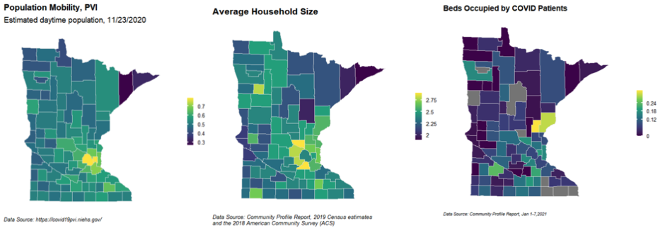 Figure 4: Vaccination Rate Correlates, Mapped